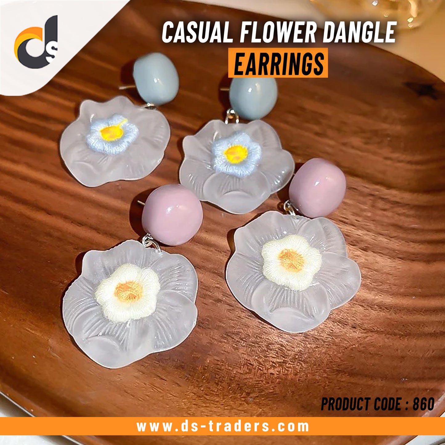 Casual Flower Dangle Earrings