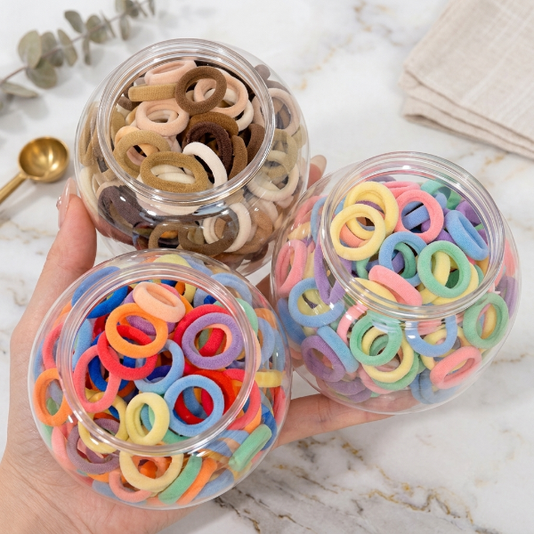 Colorful Hair Band with Jar 40PCs