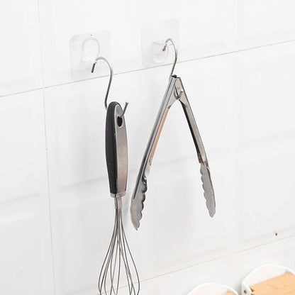 6PCs Set Self Adhesive Punch Free Bracket Hook