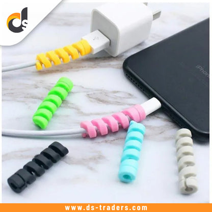 4 Pcs Spiral Silicone Cable Protectors