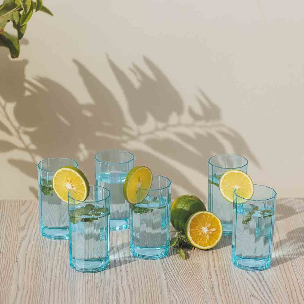 PACK OF 6 ELEGANT DESIGN ACRYLIC WATER GLASS DS Traders