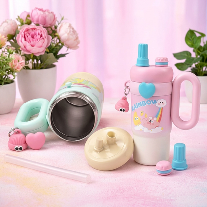 Cute Cartoon Dual Drinking Tumbler