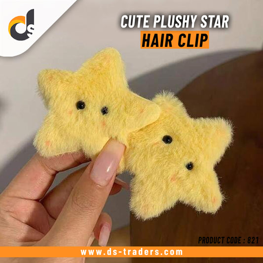 1 pc Cute Plushy Star Hair Clip