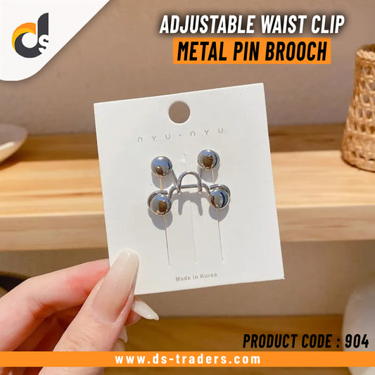 Adjustable Waist Clip Metal Pin Brooch