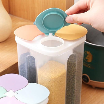 4 Grid Cereal Storage Container