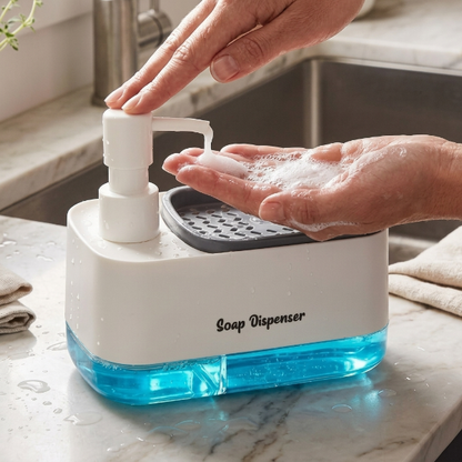 2-in-1 Kitchen Soap Dispenser Organizer