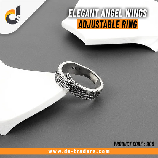 Elegant Angel Wings Adjustable Ring