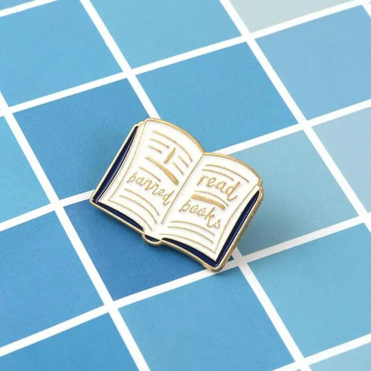 Stylish Open Book Pin Brooch