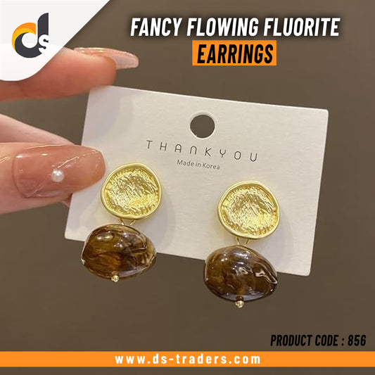 Fancy Flowing Fluorite Earrings