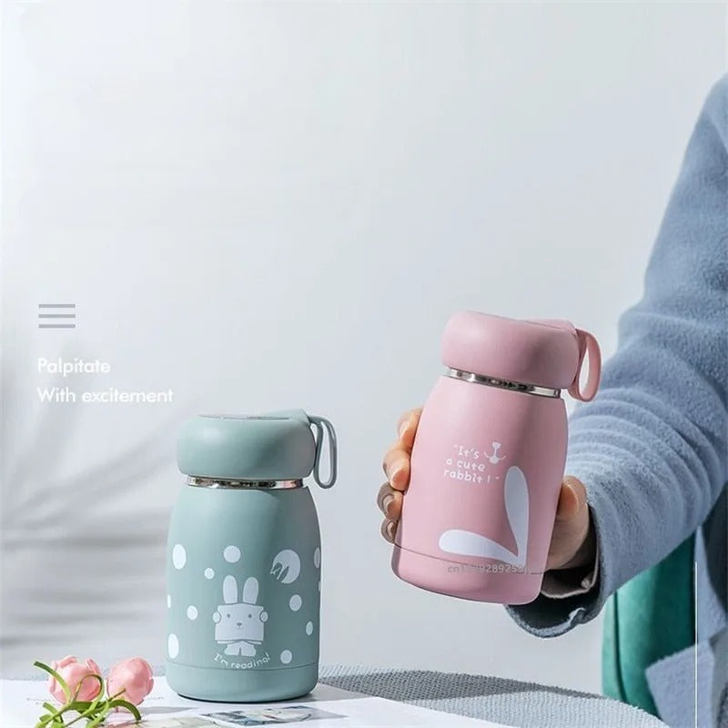 320ml Cute Glass Thermos Water Bottle
