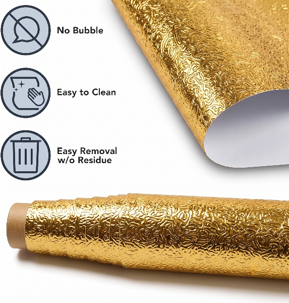 Self Adhesive Golden Texture Marble Sheet