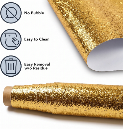 Self Adhesive Golden Texture Marble Sheet