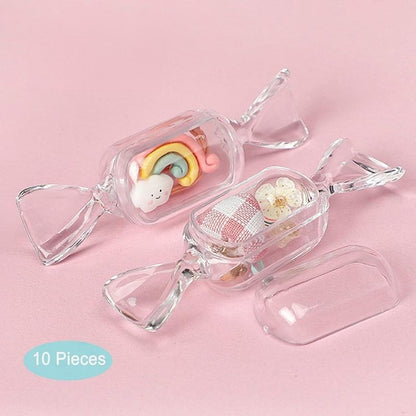 10pcs/set Mini Transparent Candy Shape Organizer