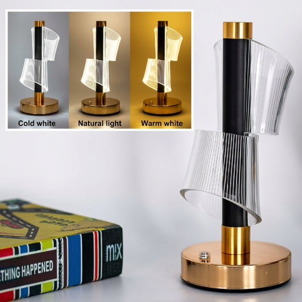 Rechargeable Touch Sensor Halo Weave Table Lamp