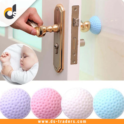 5PCs Self Adhesive Silicon Football Shape Door Stopper