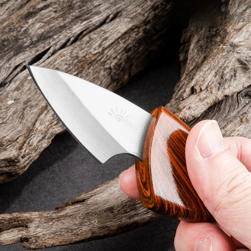 Wooden Handle Mini Pocket Knife Pack of 3