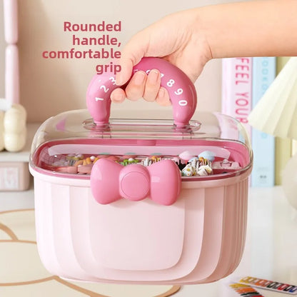 Cute Storage Box with Handle and Bow