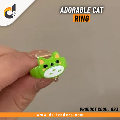 Adorable Cat Design Finger Ring