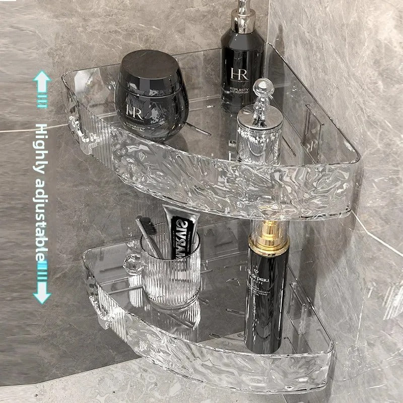 Acrylic Self Adhesive Bathroom Corner Shelf