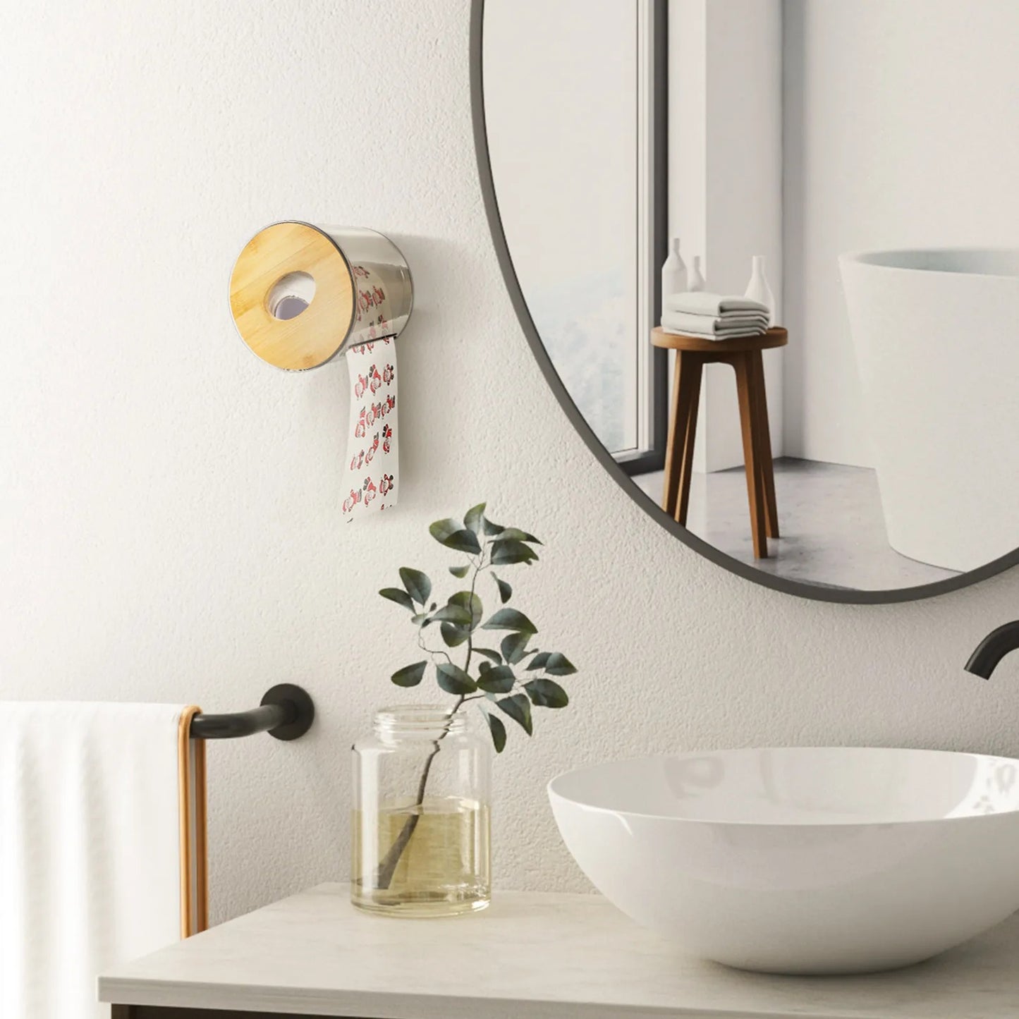 Round Transparent Acrylic Tissue Box