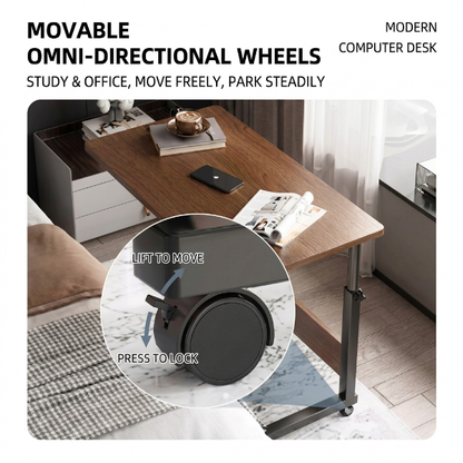 Height Adjustable Wooden Bedside Table