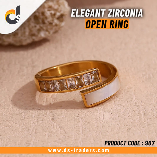 Elegant Zirconia Open Ring