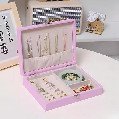 Leather Exterior Jewelry Organizer Box