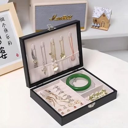 Leather Exterior Jewelry Organizer Box