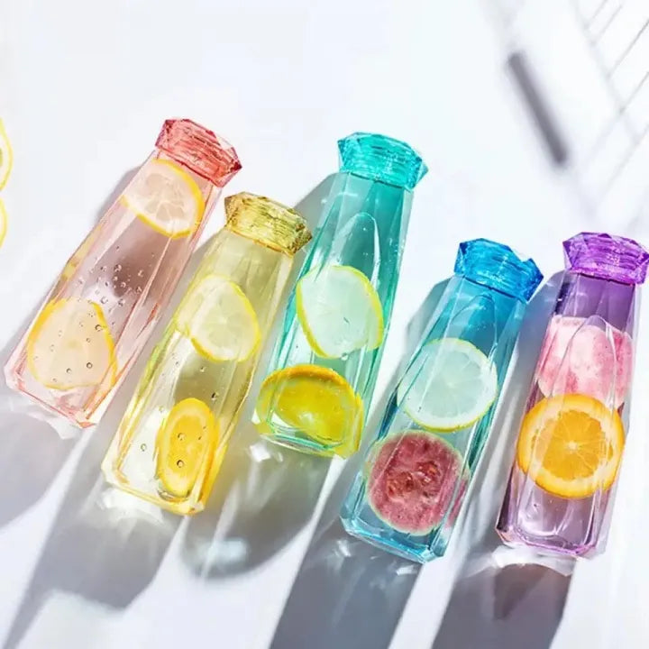 Diamond Glass Water Bottle