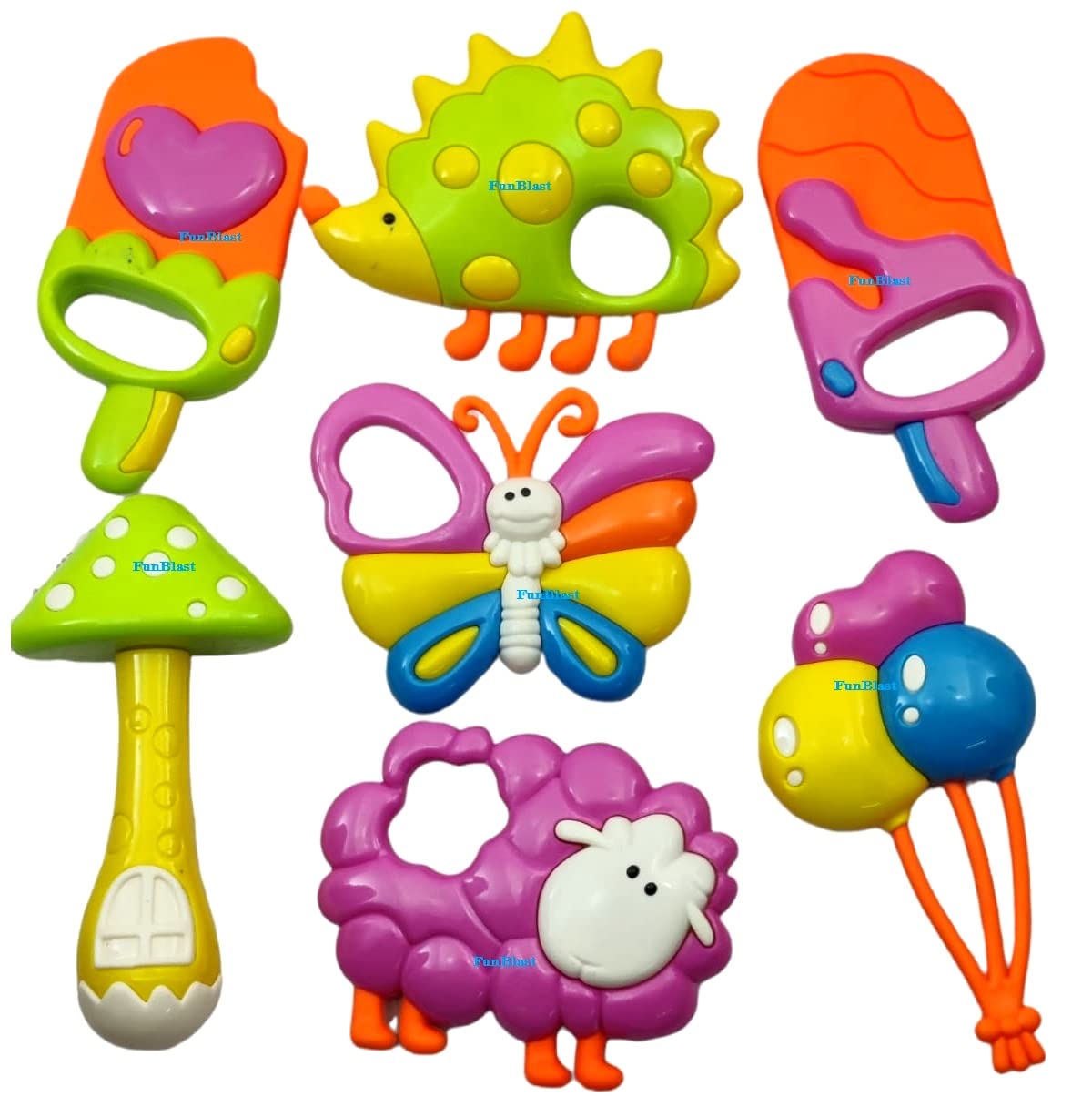 7PCs Baby Rattle Toys Set