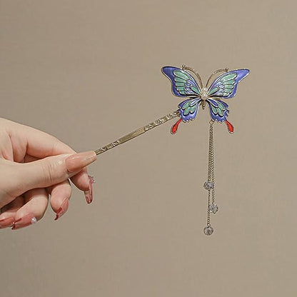 Beautiful Butterfly Tassel Hair Stick