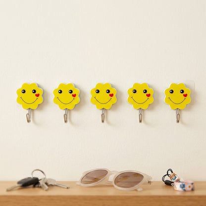 5PCs Set Emoji Self Adhesive Wall Hook