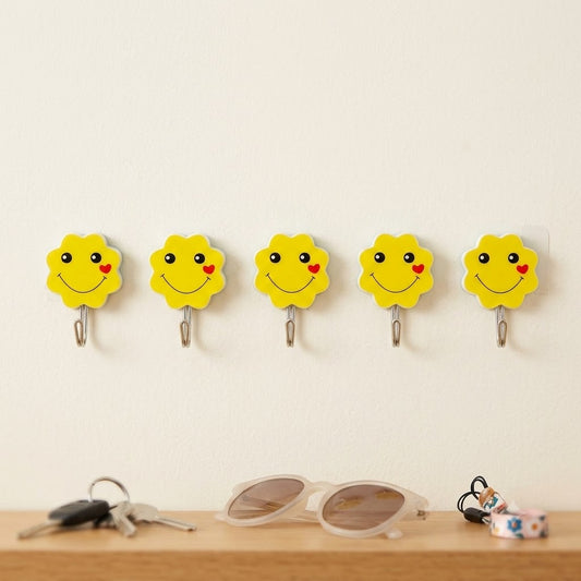 5PCs Set Emoji Self Adhesive Wall Hook