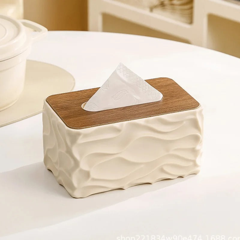 Creative Wave Pattern Desktop Tissue Box
