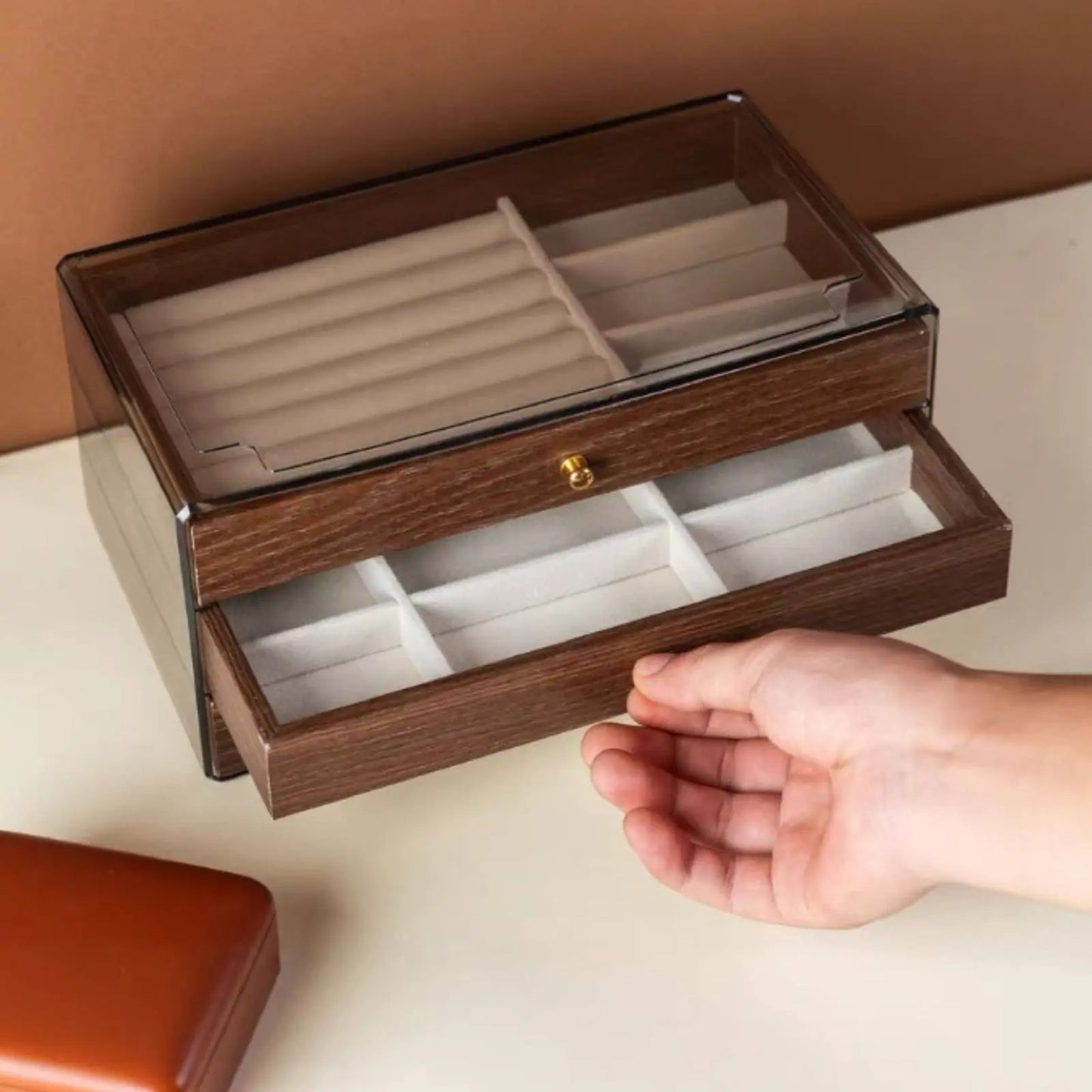 3 Layer Premium Wooden Jewelry Organizer Box
