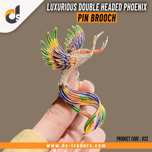 Luxurious Double Headed Phoenix Brooch