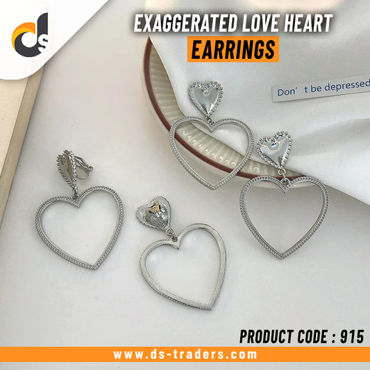 Exaggerated Love Heart Earrings