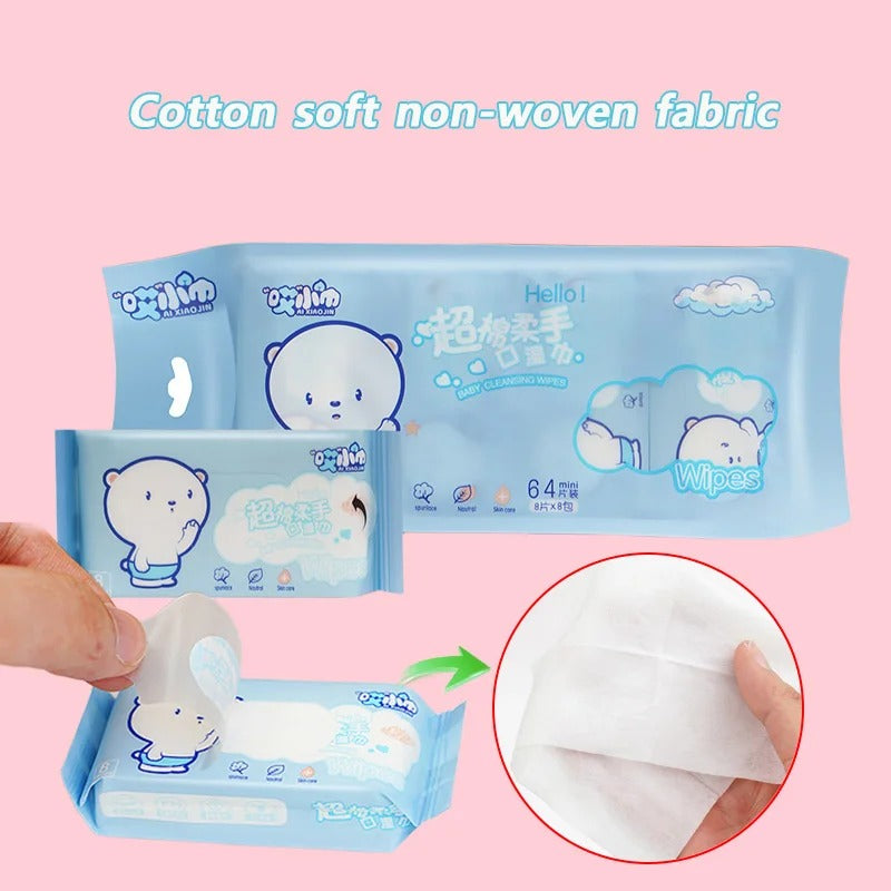 Pocket Size Portable Cleaning Wipes (64PCs)