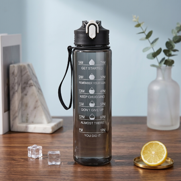 3Pcs Time Track Leakproof Water Bottle