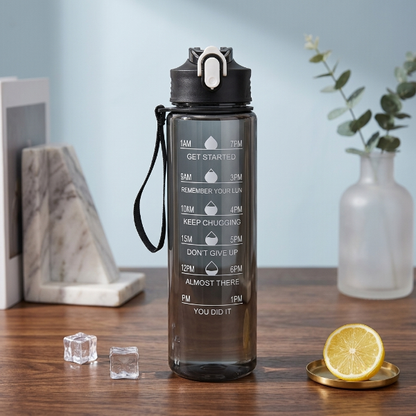 3Pcs Time Track Leakproof Water Bottle