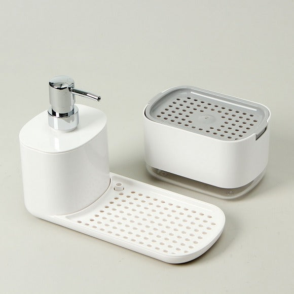 Multipurpose Kitchen Sink Caddy and Dispenser Set