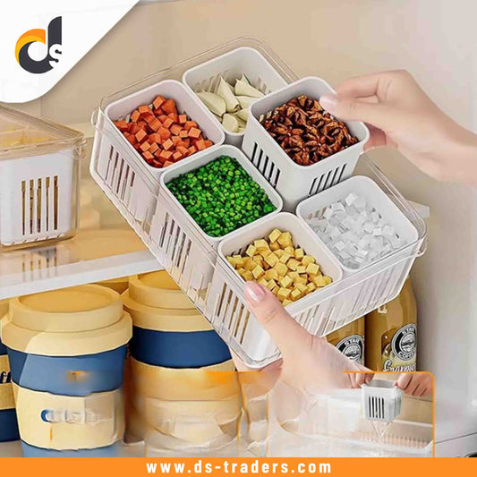 6 Grid Refrigerator drain storage Box
