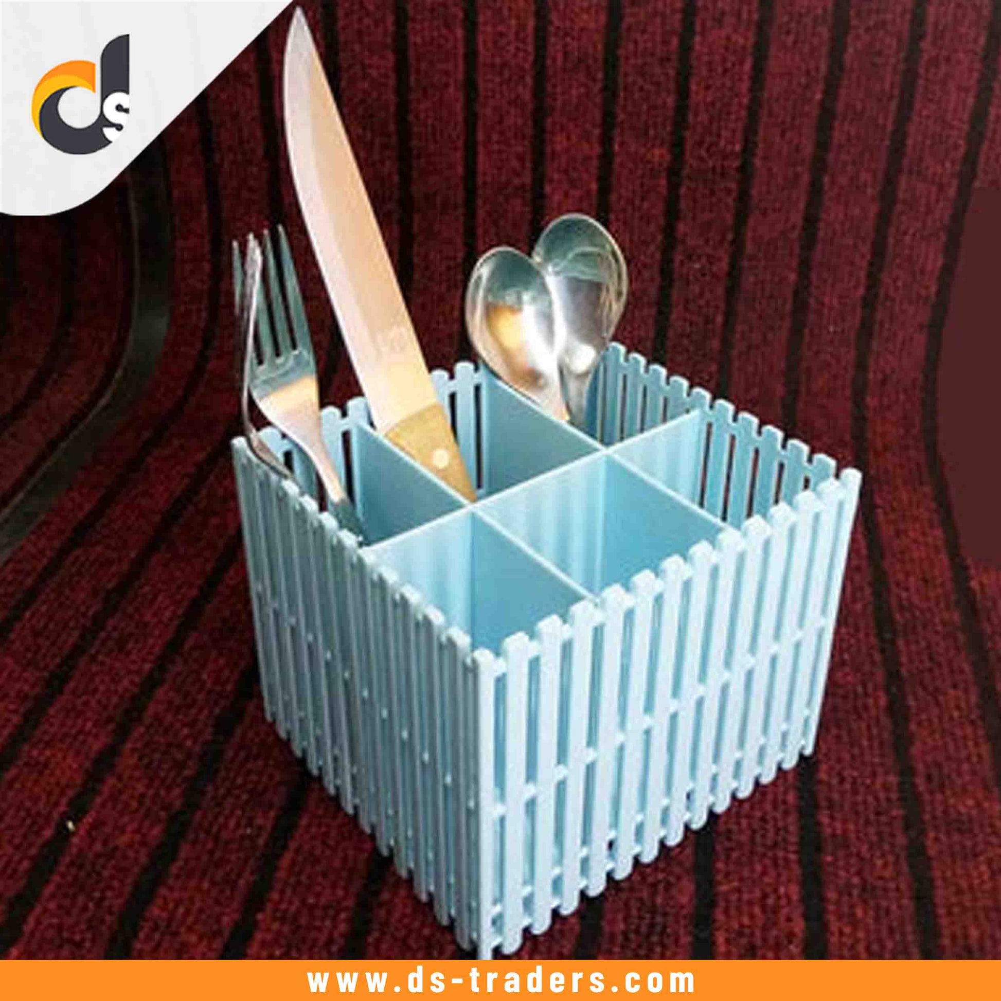 6 Section Plastic Square Spoon Holder