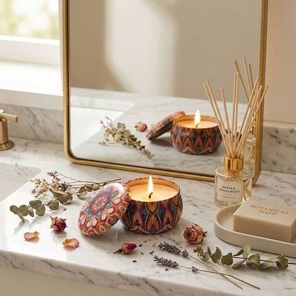 Elegant Floral Design Scented Candle