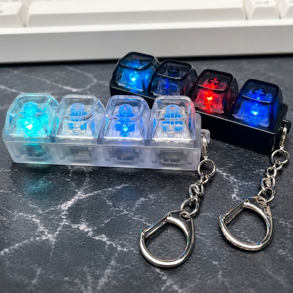 LED Keyboard Fidget Keychain Toy
