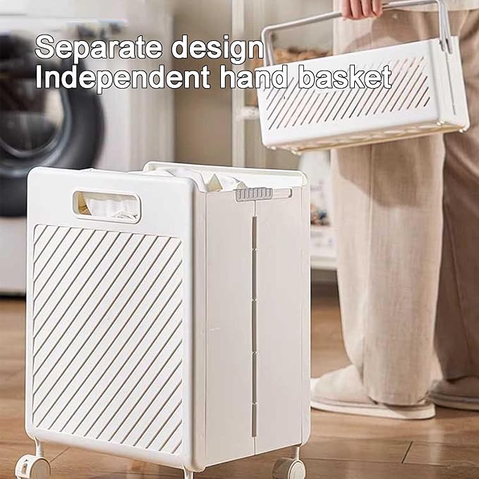 Foldable laundry Hamper basket with Wheels
