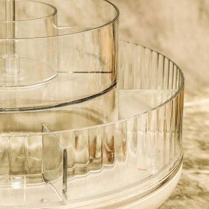 360 Rotating Acrylic Umbrella Cosmetic Organizer