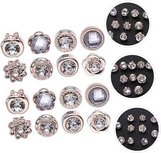 10pcs/Set Beautiful Different Design Button Brooch