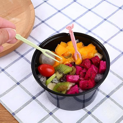 Plastic Cartoon Fruit Forks upto 40pcs