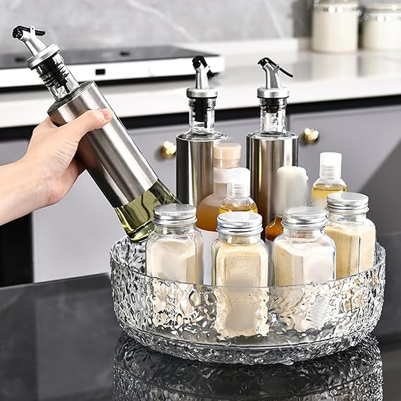 360 Rotatable Frosted Acrylic Multifunctional Tray